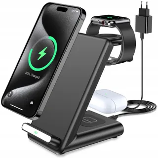 YLLZI Draadloze Oplader 3-in-1 iPhone Apple Watch AirPods Pro