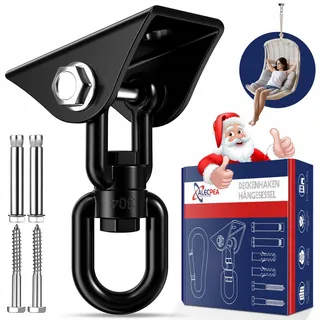 ALECPEA Plafondhaak RVS 450kg Hangstoel 360° Draaibaar