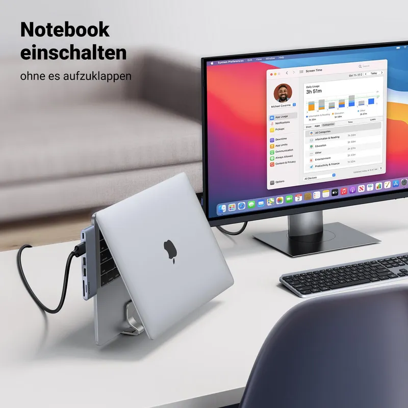 UGREEN Verticale Aluminium Laptopstandaard Zilver — foto 9