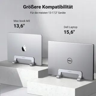 UGREEN Verticale Aluminium Laptopstandaard Zilver — miniatuur 7