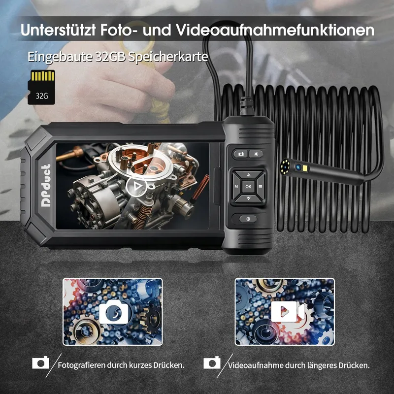 DPDUCT Inspectiecamera 10M Dual Lens 5 Inch IPS Scherm Waterdicht — foto 3