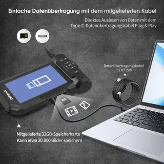 DPDUCT Inspectiecamera 10M Dual Lens 5 Inch IPS Scherm Waterdicht — miniatuur 5