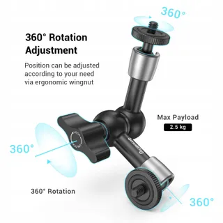 SMALLRIG Magic Arm 5 Inch Super Klem Monitor LED Licht — miniatuur 3