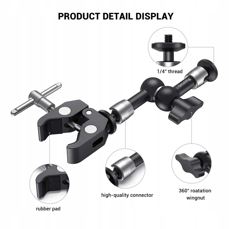 SMALLRIG Magic Arm 5 Inch Super Klem Monitor LED Licht — foto 2
