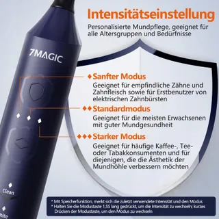 7MAGIC Sonische Tandenborstel Elektrisch 3 Intensiteiten 5 Modi — miniatuur 2