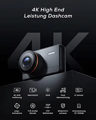 IZEEKER Dashcam 4K 2160P 32GB Kaart Nachtmodus G-Sensor WDR — miniatuur 2