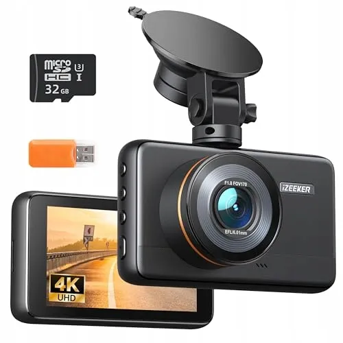 IZEEKER Dashcam 4K 2160P 32GB Kaart Nachtmodus G-Sensor WDR — foto 1