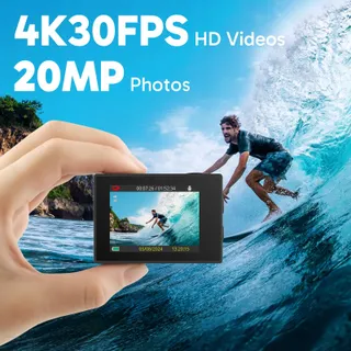 AKASO EK7000 Actiecamera 4K 30FPS 64GB SD Onderwater 170 LCD 2.4G — miniatuur 2