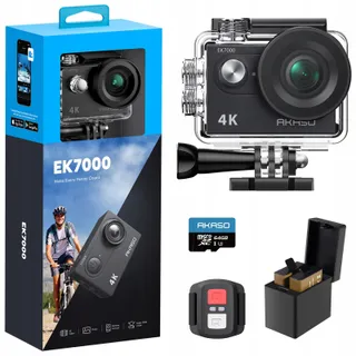 AKASO EK7000 Actiecamera 4K 30FPS 64GB SD Onderwater 170 LCD 2.4G — miniatuur 1