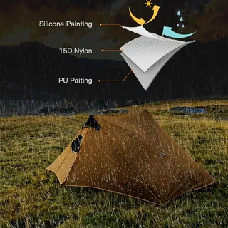 NIGHT CAT Ultralichte Backpacktent Waterdicht 1-2 Personen Camping — miniatuur 12