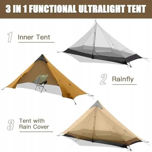 NIGHT CAT Ultralichte Backpacktent Waterdicht 1-2 Personen Camping — foto 2