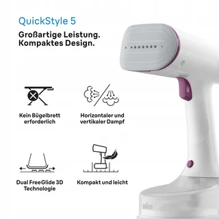 BRAUN QuickStyle 5 GS5011PU Steamer 1200W 150ml 45sec — miniatuur 3