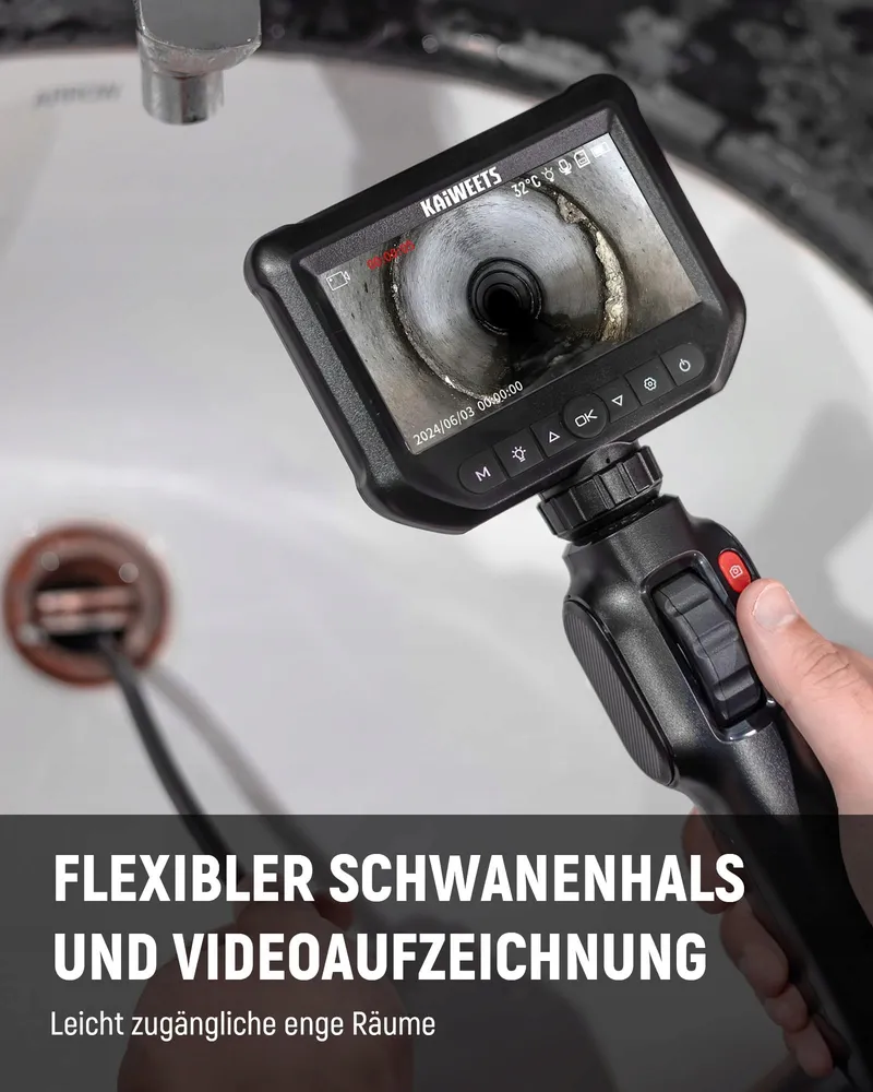 KAIWEETS Inspectiecamera Endoscoop 4,3" IPS 1080P Waterdicht IP67 — foto 6