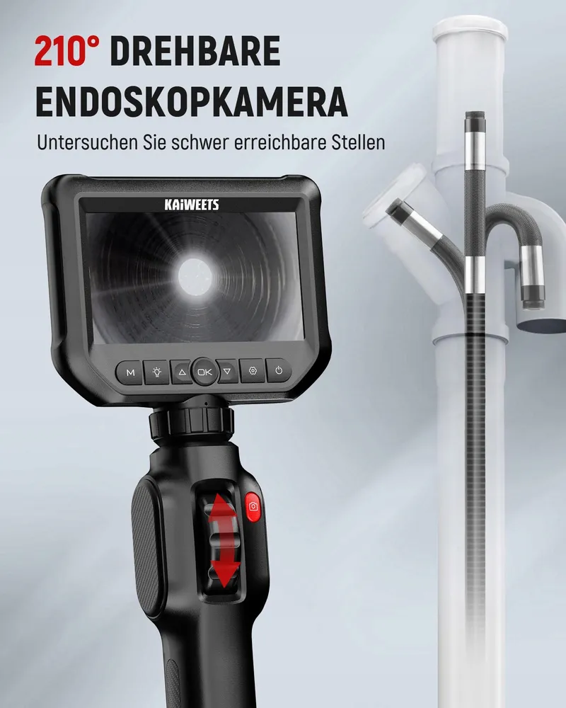 KAIWEETS Inspectiecamera Endoscoop 4,3" IPS 1080P Waterdicht IP67 — foto 2