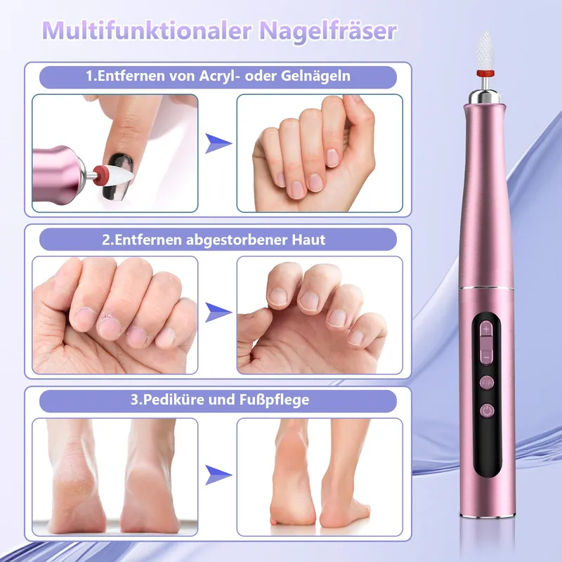 POFIBO Draadloze Nagelfrees 35000rpm voor Gel en Acrylnagels — foto 8