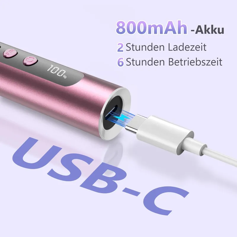 POFIBO Draadloze Nagelfrees 35000rpm voor Gel en Acrylnagels — foto 4