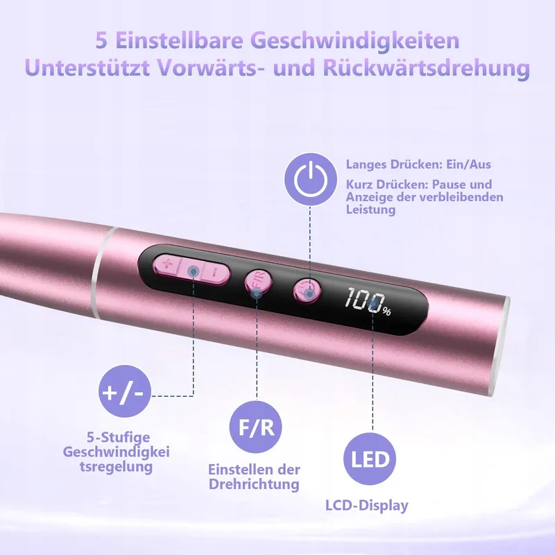 POFIBO Draadloze Nagelfrees 35000rpm voor Gel en Acrylnagels — foto 3
