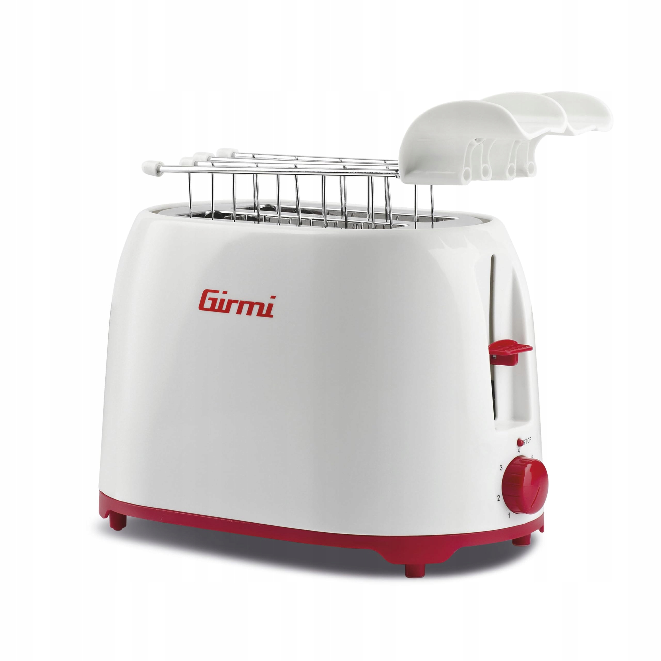 GIRMI Broodrooster Plastic Wit-Rood 750W