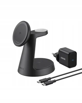 ANKER MagGo Oplader 3-in-1 MagSafe iPhone Apple Watch AirPods Qi2