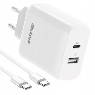 QACKENM GaN USB-C Oplader 65W Snelladen 2-Poorts Kabel 2M — miniatuur 1