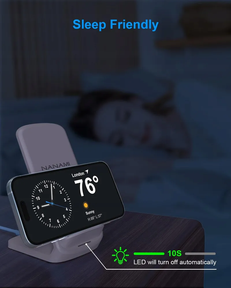 NANAMI Draadloze Snellader 10W Samsung iPhone Pixel LG — foto 5