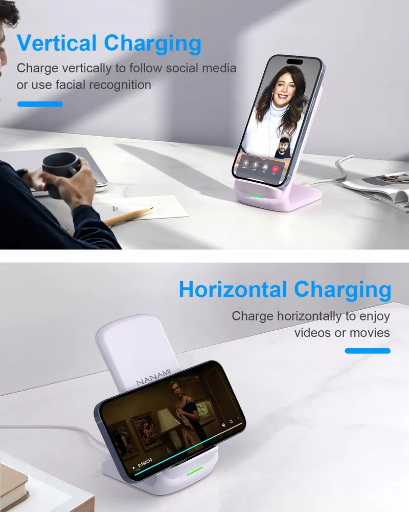 NANAMI Draadloze Snellader 10W Samsung iPhone Pixel LG — foto 3