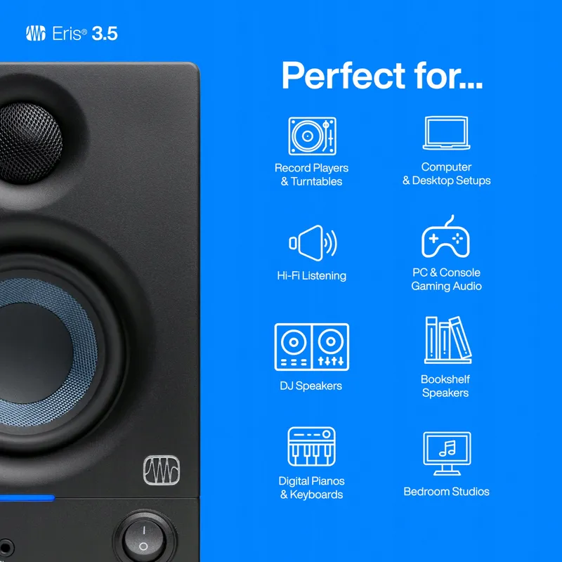 PRESONUS Eris 3.5 Gen 2 Actieve Speakers 3,5 Inch 50W Studio Gaming — foto 3