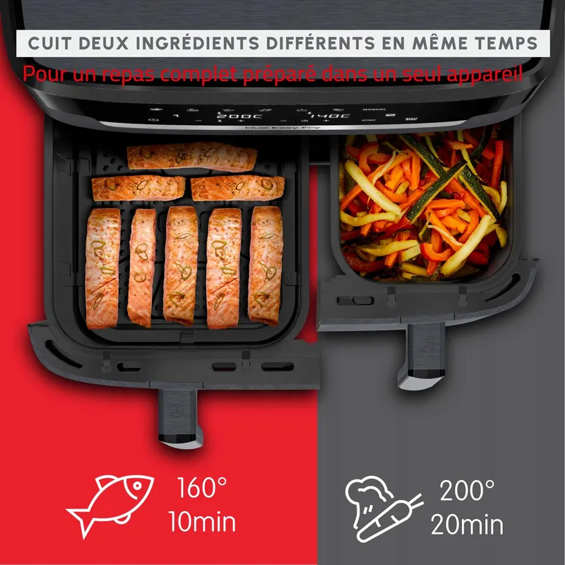 MOULINEX Dubbele Airfryer XXL 3kg 7 Programma's — foto 7