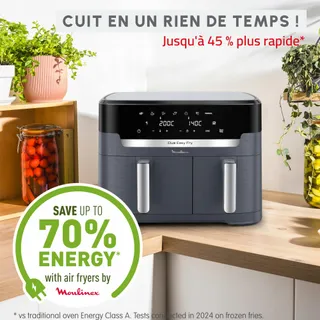 MOULINEX Dubbele Airfryer XXL 3kg 7 Programma's — miniatuur 4
