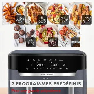 MOULINEX Dubbele Airfryer XXL 3kg 7 Programma's — miniatuur 5