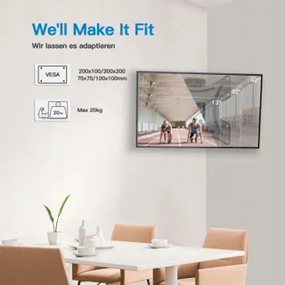 PERLESMITH TV Muurbeugel Kantelbaar 13-42 Inch 20kg VESA 200x200 — miniatuur 5