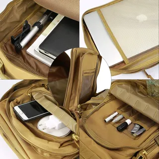 PROCASE Tactische Rugzak 40L Grote Capaciteit Kamperen Kaki — miniatuur 6