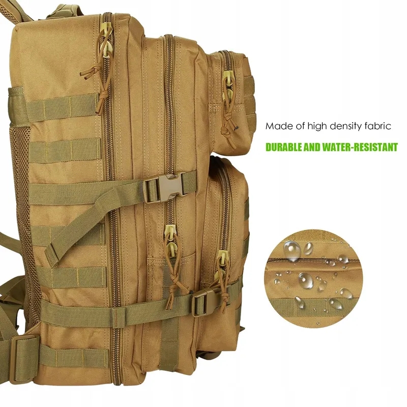 PROCASE Tactische Rugzak 40L Grote Capaciteit Kamperen Kaki — foto 2