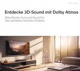 DENON DHT-S218 Soundbar 2.1 Dolby Atmos Subwoofer Bluetooth 4K HDMI ARC — miniatuur 2
