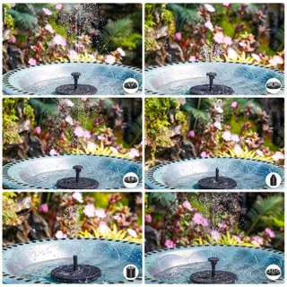 AISITIN Solar Fonteinpomp 2,5W Drijvend Vijver 6 Sproeiers — miniatuur 6