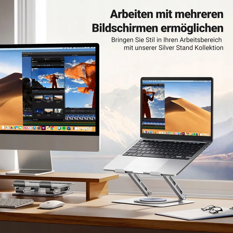 UGREEN Laptopstandaard 360° Draaibaar Opvouwbaar Geventileerd 10-17" — foto 4