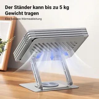 UGREEN Laptopstandaard 360° Draaibaar Opvouwbaar Geventileerd 10-17" — miniatuur 8