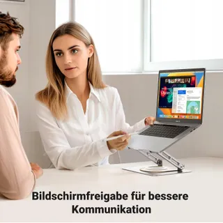 UGREEN Laptopstandaard 360° Draaibaar Opvouwbaar Geventileerd 10-17" — miniatuur 2