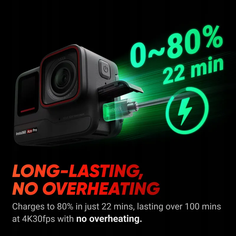 INSTA360 Ace Pro Waterdichte Actiecamera 4K120fps 1/1,3" Sensor KI — foto 8