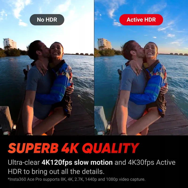 INSTA360 Ace Pro Waterdichte Actiecamera 4K120fps 1/1,3" Sensor KI — foto 5
