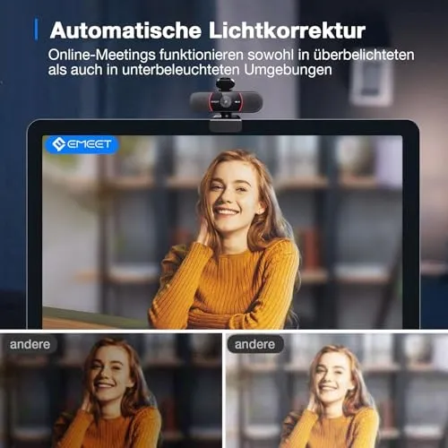 EMEET C960 Webcam 4K UHD Lensdop Dubbele Microfoon USB — foto 7