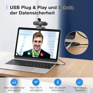 EMEET C960 Webcam 4K UHD Lensdop Dubbele Microfoon USB — miniatuur 6