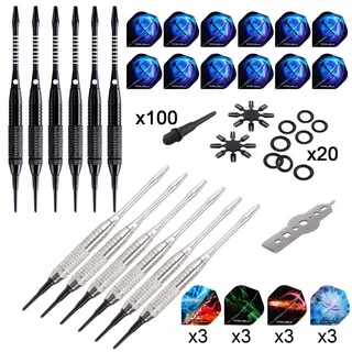 WINMAX Dartset 12 Stuks Kunststof Tip Elektronisch Dartbord — miniatuur 2