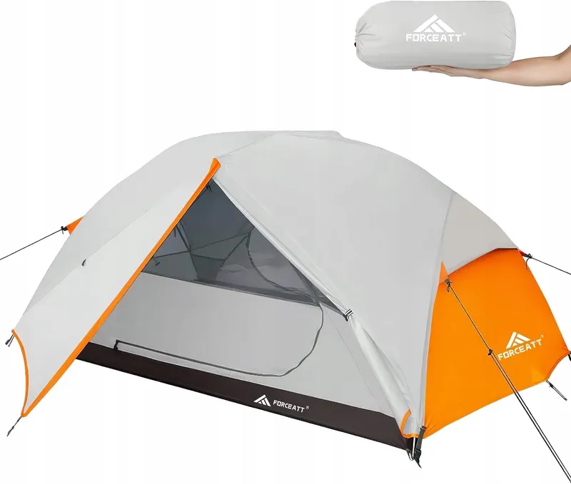 FORCEATT Kampeertent 2 Personen Licht Waterdicht Grijs — foto 1