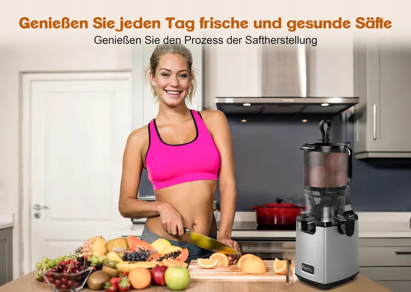 FRETTA Slow Juicer 250W Groente Fruit BPA-vrij — foto 8