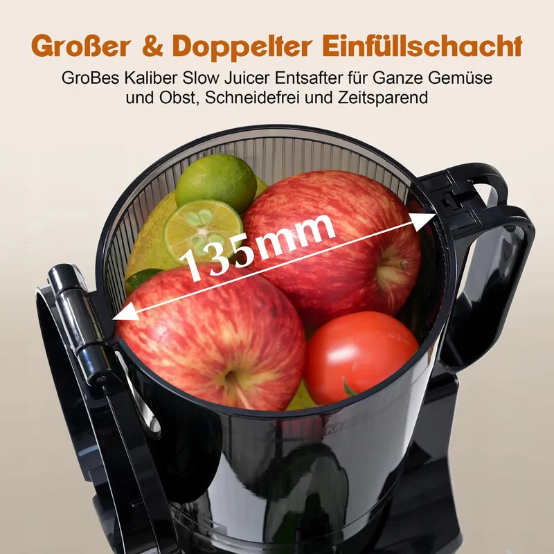 FRETTA Slow Juicer 250W Groente Fruit BPA-vrij — foto 2