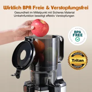 FRETTA Slow Juicer 250W Groente Fruit BPA-vrij — miniatuur 4