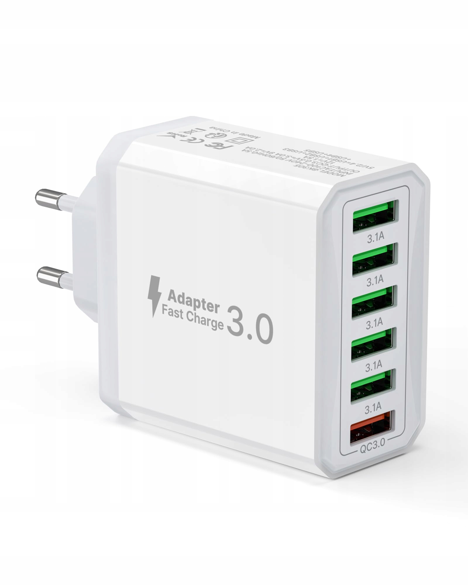 TUPNEUF USB Oplader 6-Poorten 33W QC3.0 Snelladen iPhone iPad