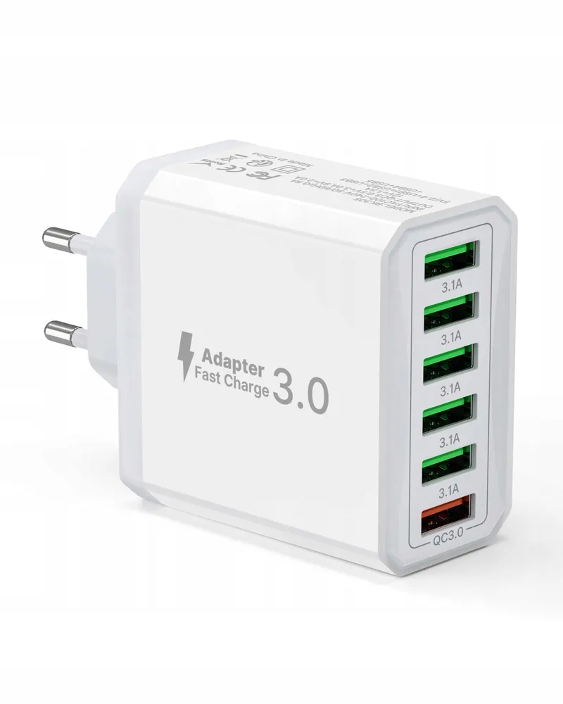 TUPNEUF USB Oplader 6-Poorten 33W QC3.0 Snelladen iPhone iPad — foto 1