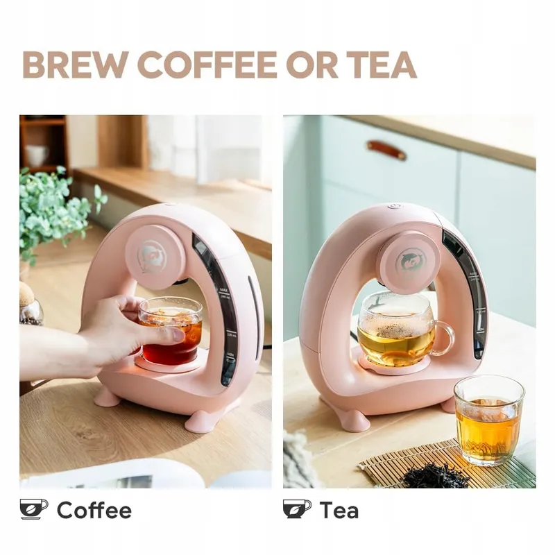 CAFILAS Mini Q 2-in-1 Koffie Thee Zetapparaat Filter Roze — foto 2